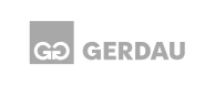 Logo da Gerdau em parcerias do Tá na História